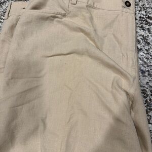 Lane Bryant Tan Linen Blend Pants